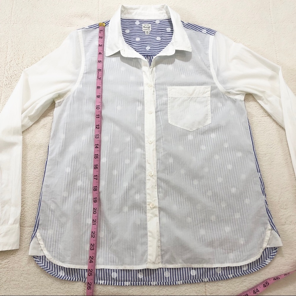 Madewell polka dot button down top size medium - Picture 7 of 8